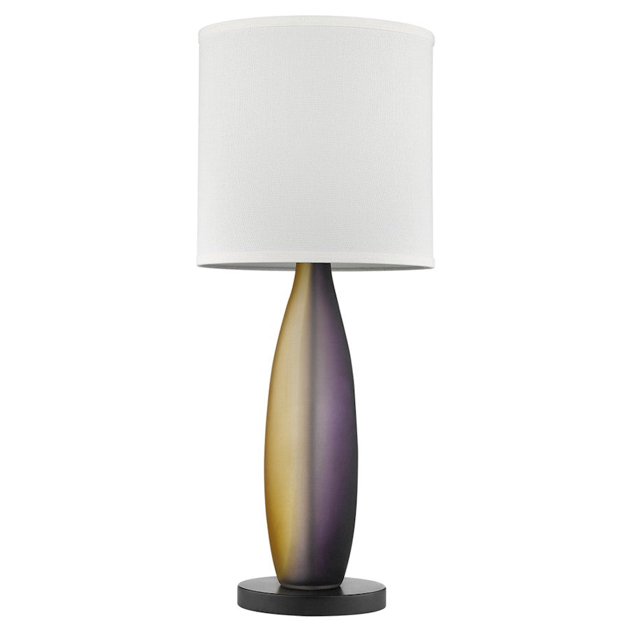 Acclaim Elixer Table Lamp, Ebony Lacquer/Lattice Cream Oval