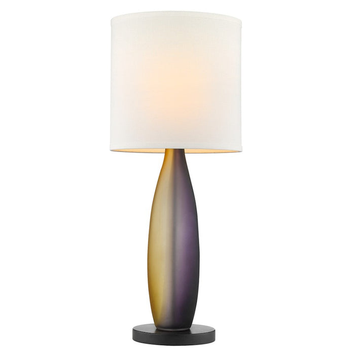 Acclaim Elixer Table Lamp, Ebony Lacquer/Lattice Cream Oval
