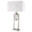 Acclaim Precision 1 Light Table Lamp, Nickel/Ivory Shantung
