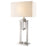 Acclaim Precision 1 Light Table Lamp, Nickel/Ivory Shantung