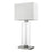 Acclaim Shine Table Lamp, Pewter/Off-White Shantung