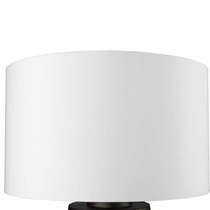 Acclaim Vallin Table Lamp, Black Gold/White Fabric Drum