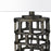 Acclaim Vallin Table Lamp, Black Gold/White Fabric Drum