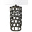 Acclaim Vallin Table Lamp, Black Gold/White Fabric Drum