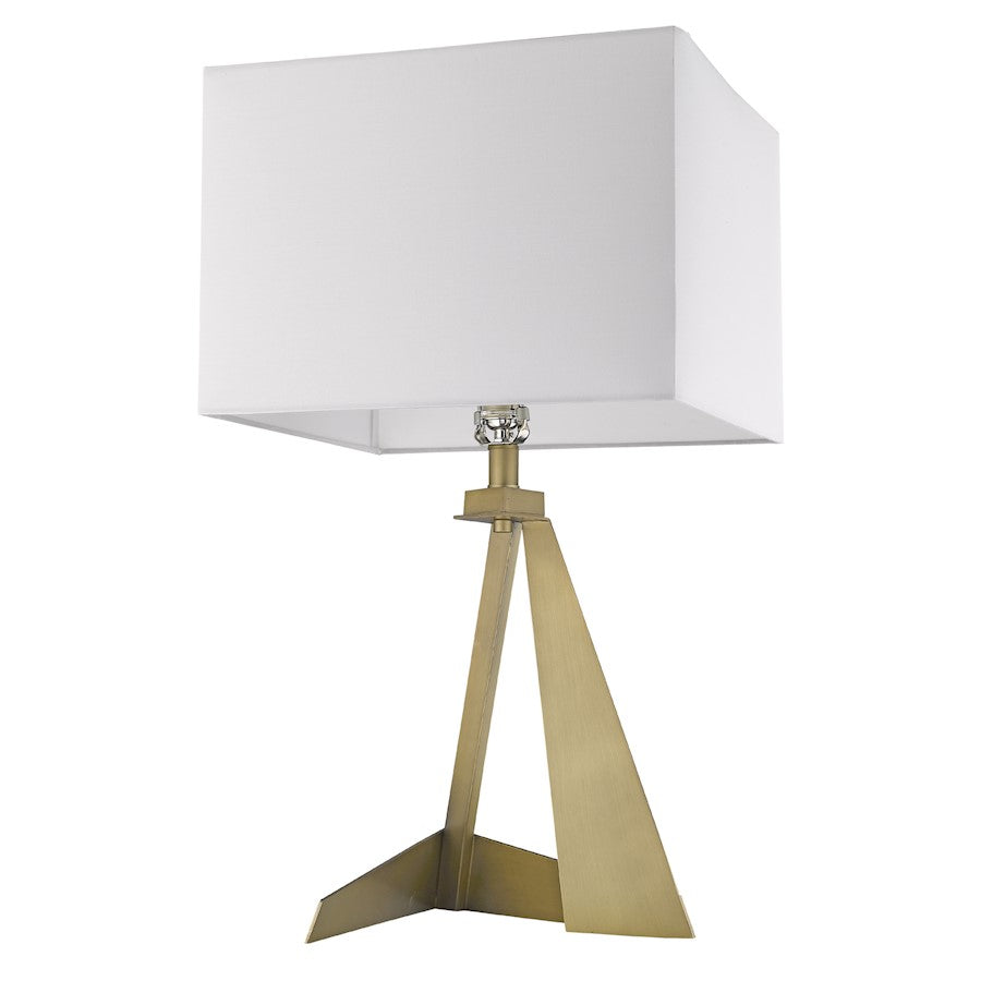 Acclaim Stratos 1 Light Table Lamp, Brass/White