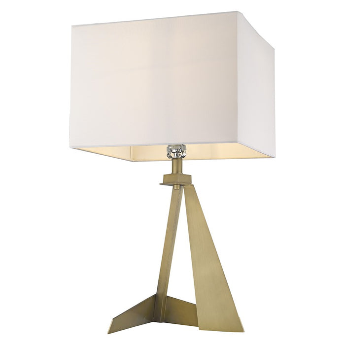 Acclaim Stratos 1 Light Table Lamp, Brass/White