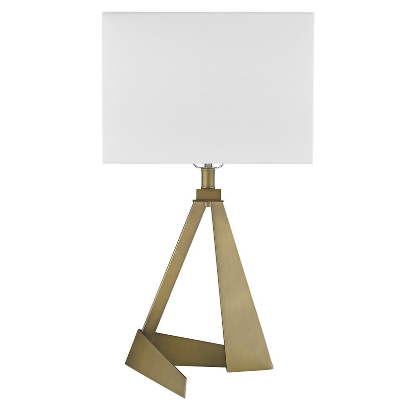 Acclaim Stratos 1 Light Table Lamp, Brass/White