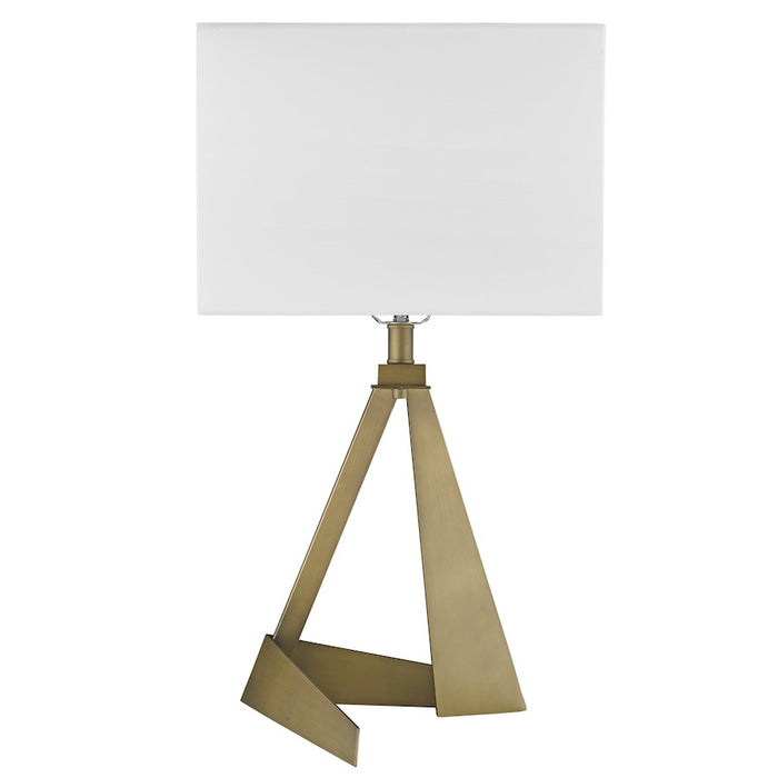 Acclaim Stratos 1 Light Table Lamp, Brass/White