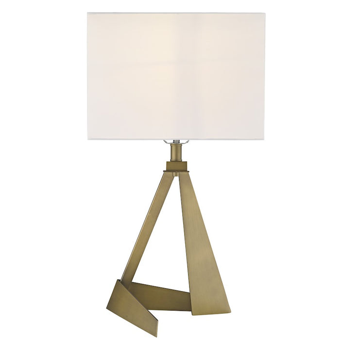 Acclaim Stratos 1 Light Table Lamp, Brass/White