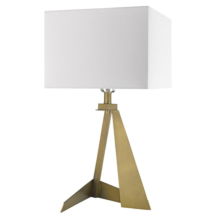 Acclaim Stratos 1 Light Table Lamp, Brass/White