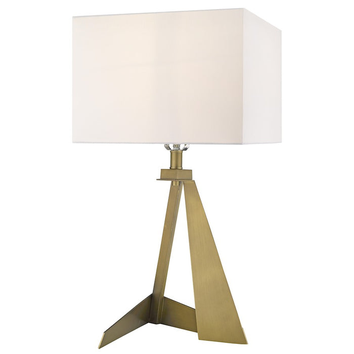 Acclaim Stratos 1 Light Table Lamp, Brass/White