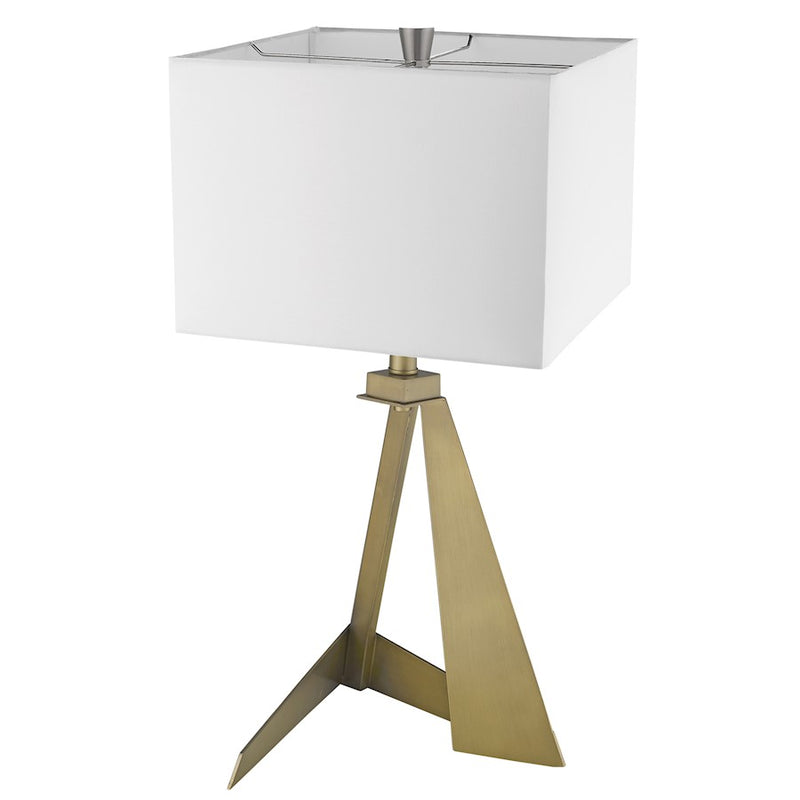 Acclaim Stratos 1 Light Table Lamp, Brass/White