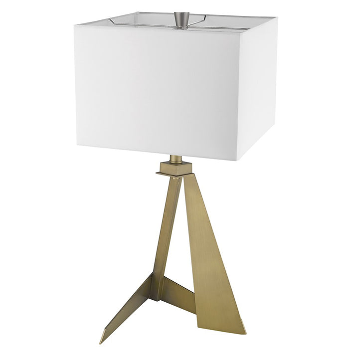 Acclaim Stratos 1 Light Table Lamp, Brass/White