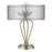 Acclaim Perret 4 Light Table Lamp, Brass/Sheer Organza Drum