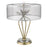 Acclaim Perret 4 Light Table Lamp, Brass/Sheer Organza Drum