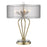 Acclaim Perret 4 Light Table Lamp, Brass/Sheer Organza Drum