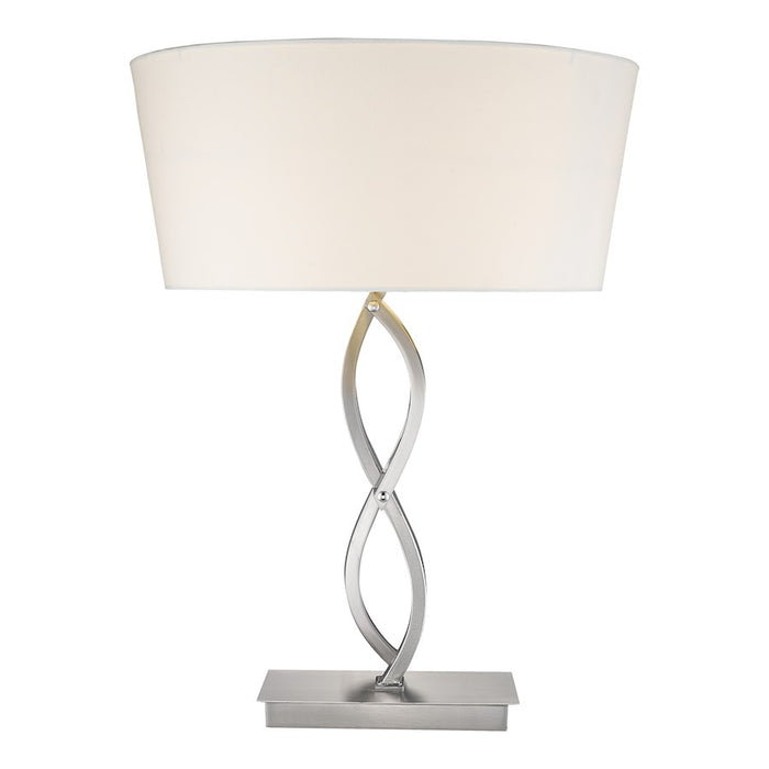 Acclaim Trend Home Table Lamp, Nickel/White Tapered Drum