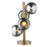 Acclaim Lunette 4 Light Table Lamp, Brass/Smoke Glass Globes