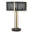 Acclaim Trend Home 4 Light Table Lamp, Black/Black Mesh Drum