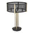 Acclaim Trend Home 4 Light Table Lamp, Black/Black Mesh Drum