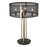 Acclaim Trend Home 4 Light Table Lamp, Black/Black Mesh Drum