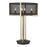 Acclaim Trend Home 4 Light Table Lamp, Black/Black Mesh Drum