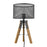 Acclaim Capprice Table Lamp, Black/Black Iron Mesh Drum