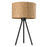 Acclaim Lisbon 1 Light Table Lamp, Matte Black/Cork Drum
