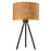 Acclaim Lisbon 1 Light Table Lamp, Matte Black/Cork Drum