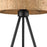 Acclaim Lisbon 1 Light Table Lamp, Matte Black/Cork Drum