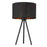 Acclaim Morenci Table Lamp, Black/Black Fabric Drum/Copper