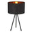 Acclaim Morenci Table Lamp, Black/Black Fabric Drum/Copper