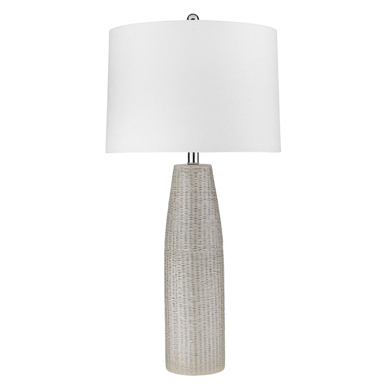Acclaim Trend Home 16" Table Lamp, Nickel/Seasalt Tapered Drum