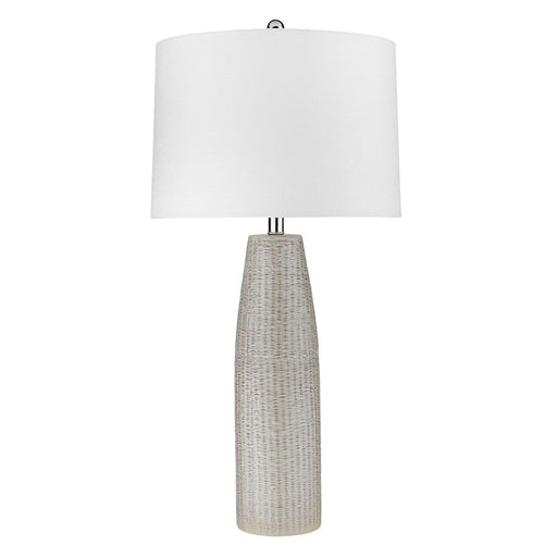 Acclaim Trend Home 16" Table Lamp, Nickel/Seasalt Tapered Drum