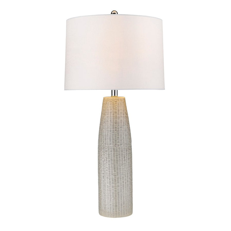 Acclaim Trend Home 16" Table Lamp, Nickel/Seasalt Tapered Drum