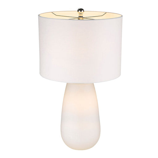 Acclaim Trend Home 16" 1 Light Table Lamp, White/Seasalt Drum