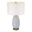 Acclaim Trend Home 1 Light Table Lamp, Brass/Cream Linen Drum