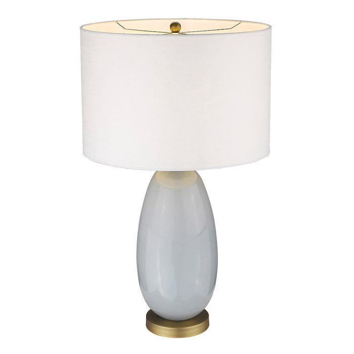 Acclaim Trend Home 1 Light Table Lamp, Brass/Cream Linen Drum