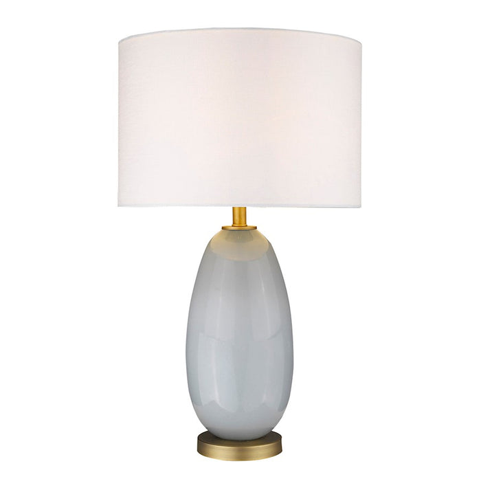 Acclaim Trend Home 1 Light Table Lamp, Brass/Cream Linen Drum