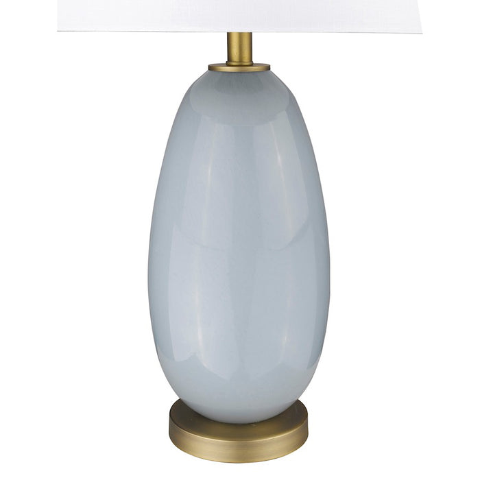 Acclaim Trend Home 1 Light Table Lamp, Brass/Cream Linen Drum