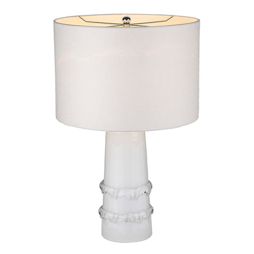 Acclaim Trend Home 17" 1 Light Table Lamp, White/Seasalt Drum