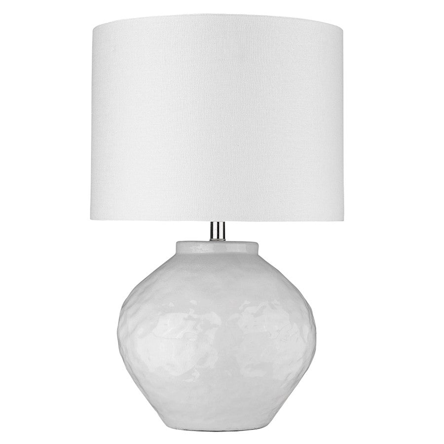 Acclaim Trend Home 12" Table Lamp, Nickel/Seasalt Drum