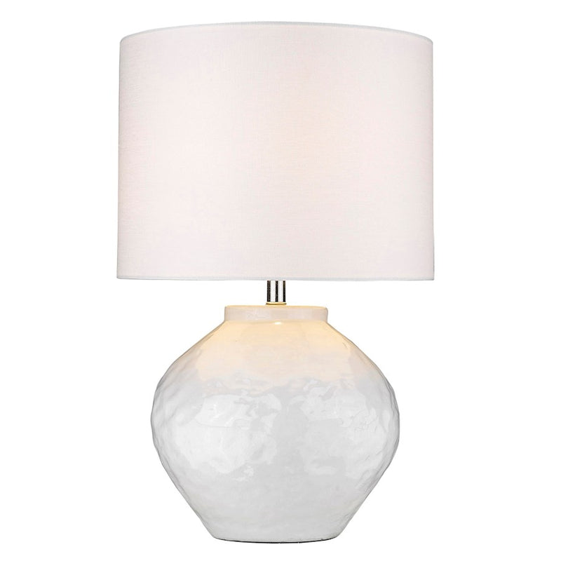 Acclaim Trend Home 12" Table Lamp, Nickel/Seasalt Drum