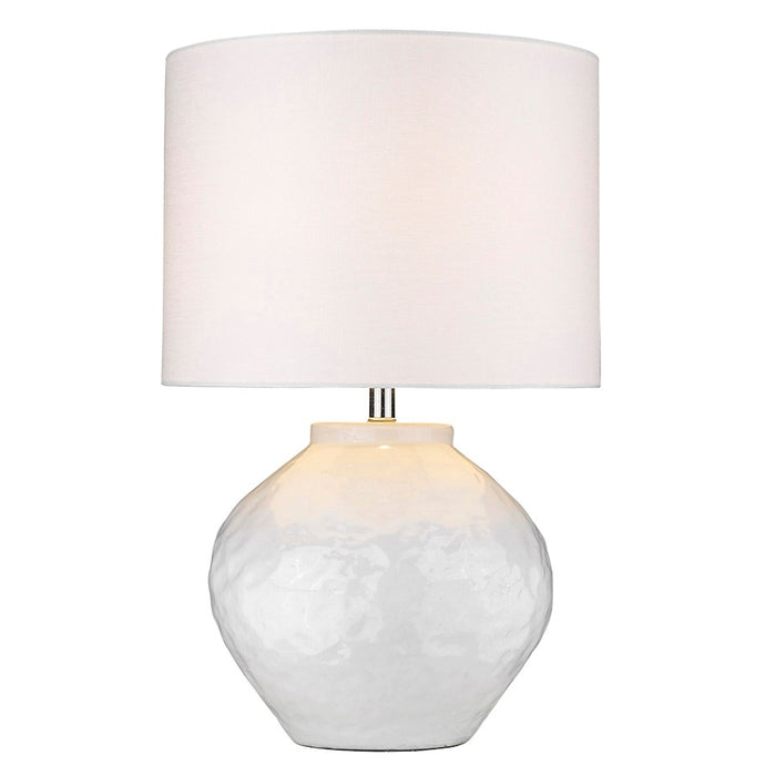 Acclaim Trend Home 12" Table Lamp, Nickel/Seasalt Drum