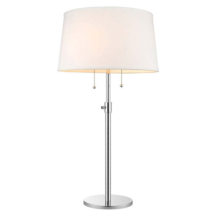 Acclaim Urban Basic 2 Light Lamp, Chrome/Off-White Shantung