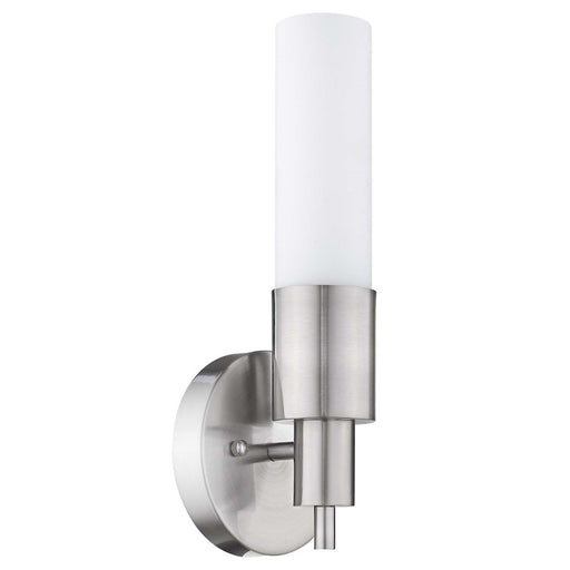 Acclaim Generations 1 Light Sconce, Nickel/Frosted Opal Glass