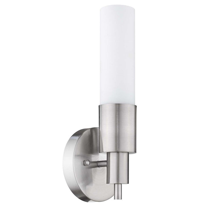 Acclaim Generations 1 Light Sconce, Nickel/Frosted Opal Glass