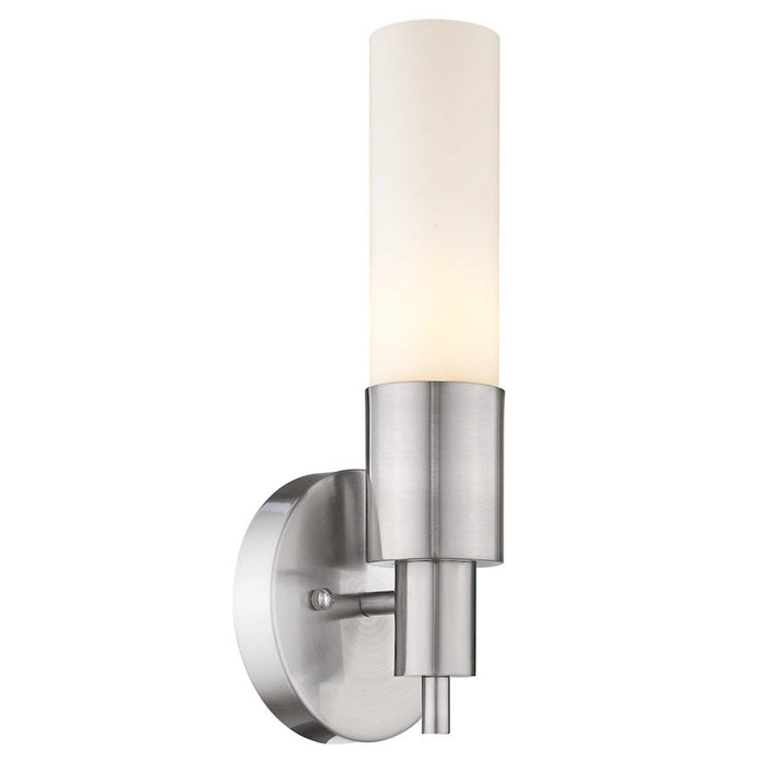 Acclaim Generations 1 Light Sconce, Nickel/Frosted Opal Glass