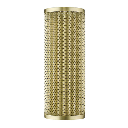 Acclaim Basetti Sconce, Gold/Gold Metal Cylindrical Shape