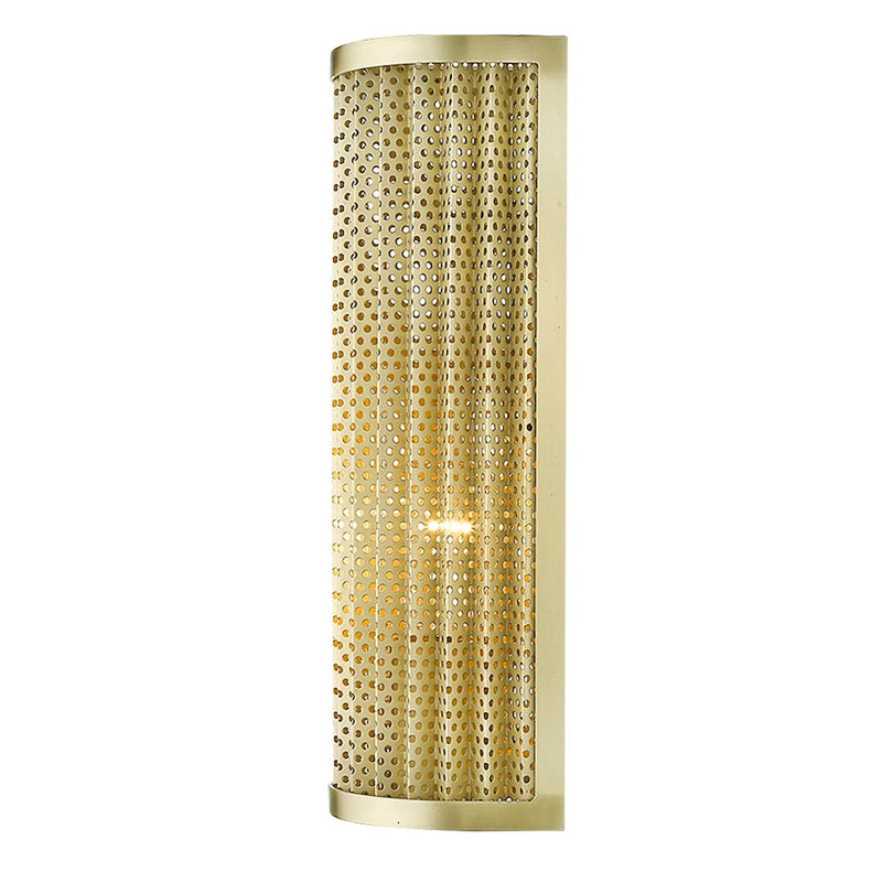 Acclaim Basetti Sconce, Gold/Gold Metal Cylindrical Shape